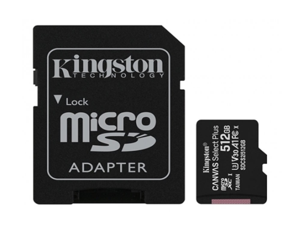 Memorije kartice KINGSTON SDCS2/512GB/microSD/512GB/Class U1/100MB/s-85MB/s+adapter - Slika 3